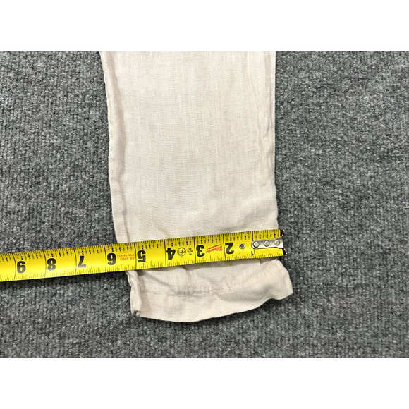 Linen Coastal Beach Resort Rustic Pants M Coastal Boho Minimalist Italy Vacation - Picture 9 of 11